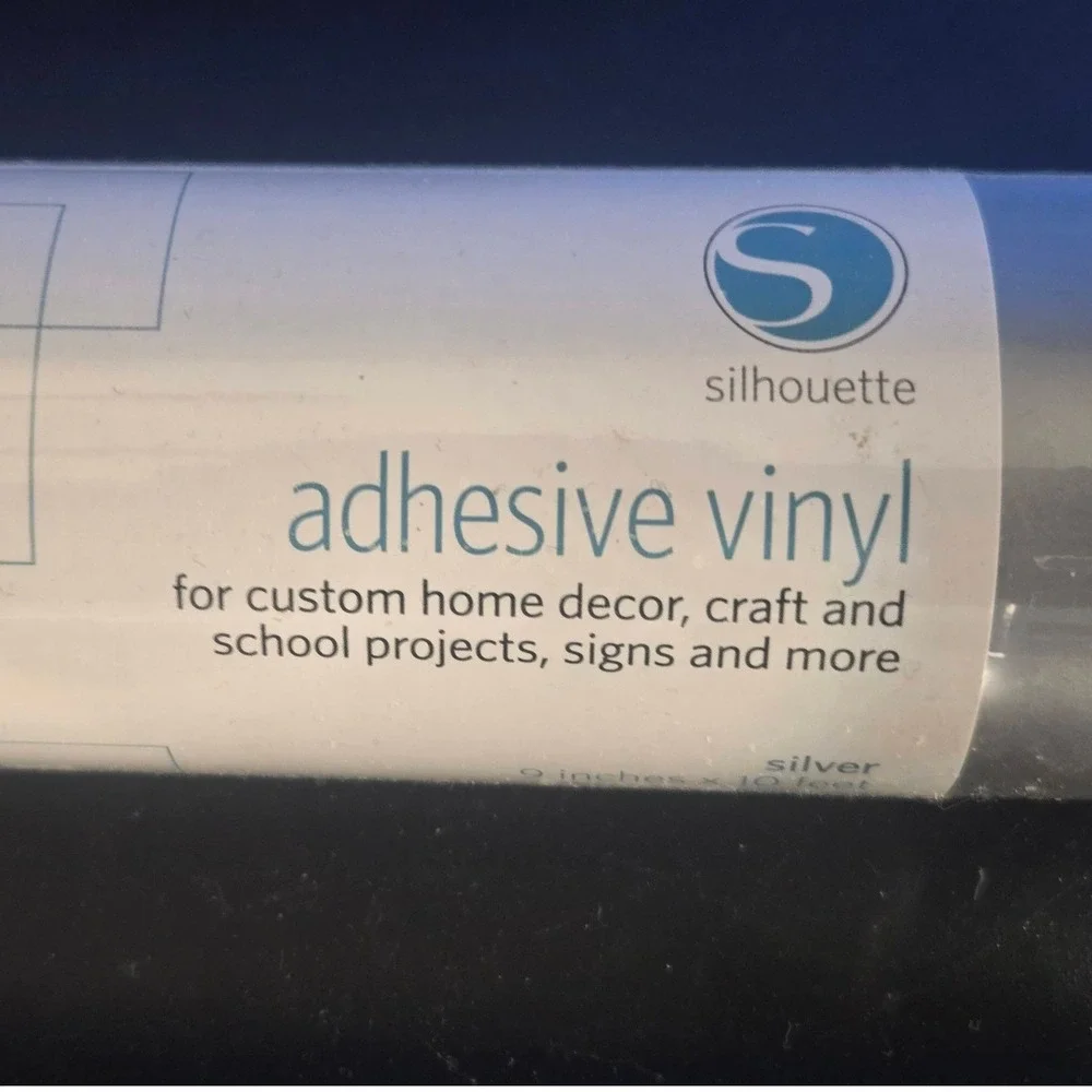 Silhouette Adhesive Vinyl 2 Rolls 9in x 10ft Baby Pink‎ Silver New Craft Supply